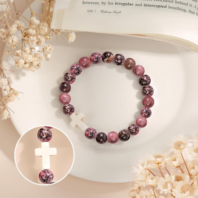 Paderast Christian Christmas Gifts for Women, Religious Cross Bracelet Gifts for Women/Daughter/Friend/Sister/Grandma/Granddaughter/Godmother/Her, Inspirational Birthday Faith Based Jewelry Stocking Stuffers Gifts - Image 5
